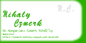 mihaly czmerk business card